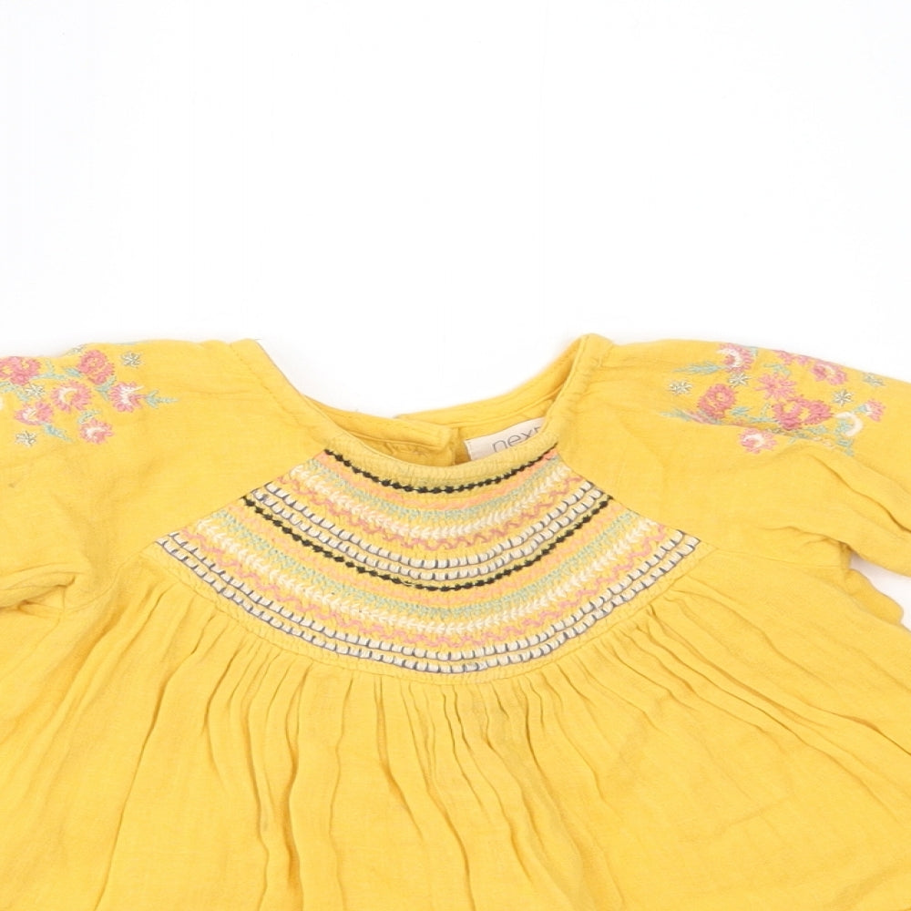 NEXT Girls Yellow   A-Line  Size 3-6 Months