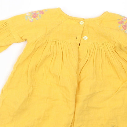 NEXT Girls Yellow   A-Line  Size 3-6 Months
