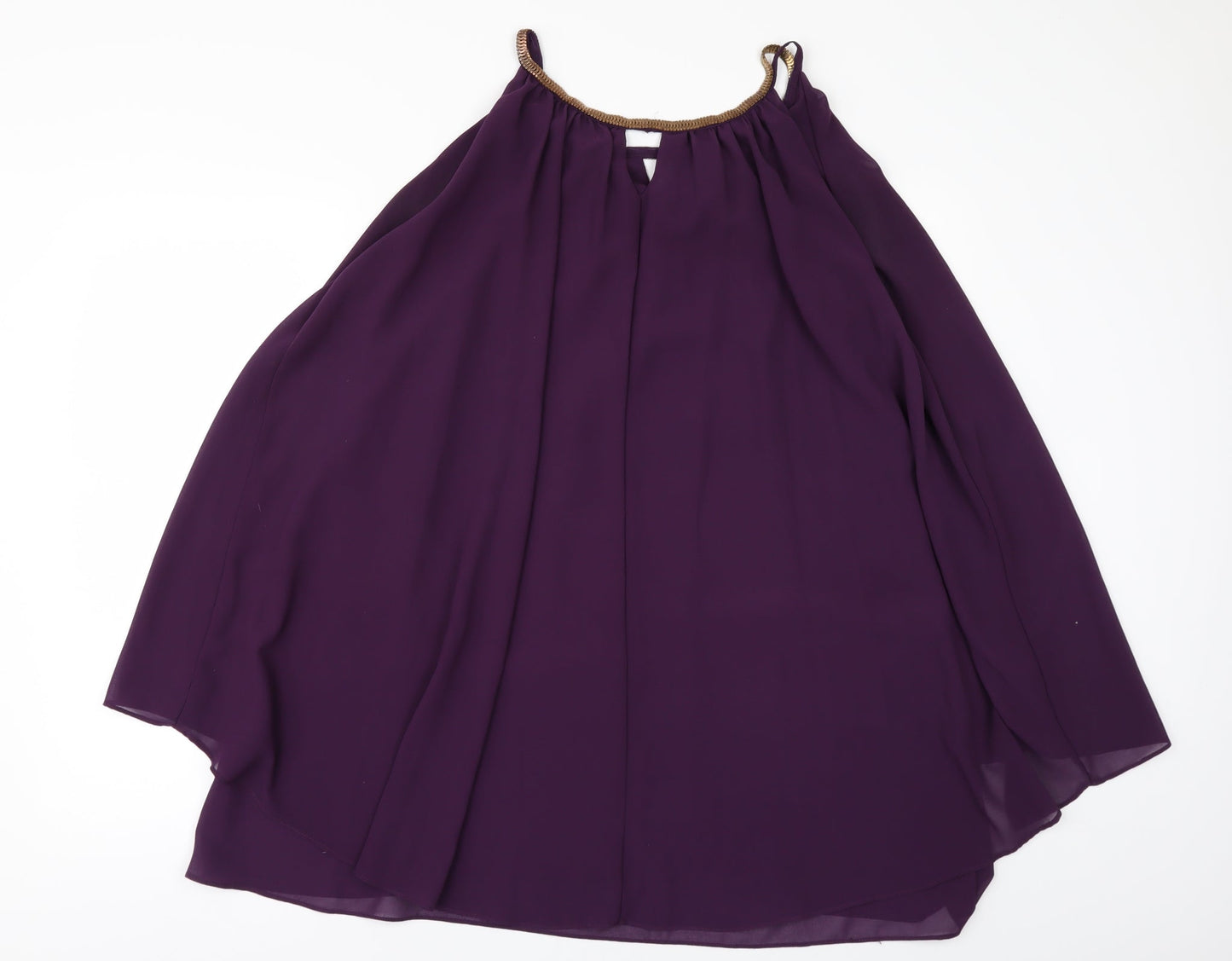 Womens UK Size L Krisp Purple Tunic Blouse