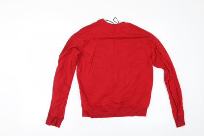 Womens UK Size XS Divided by H&M` Red Pullover Sweatshirt
