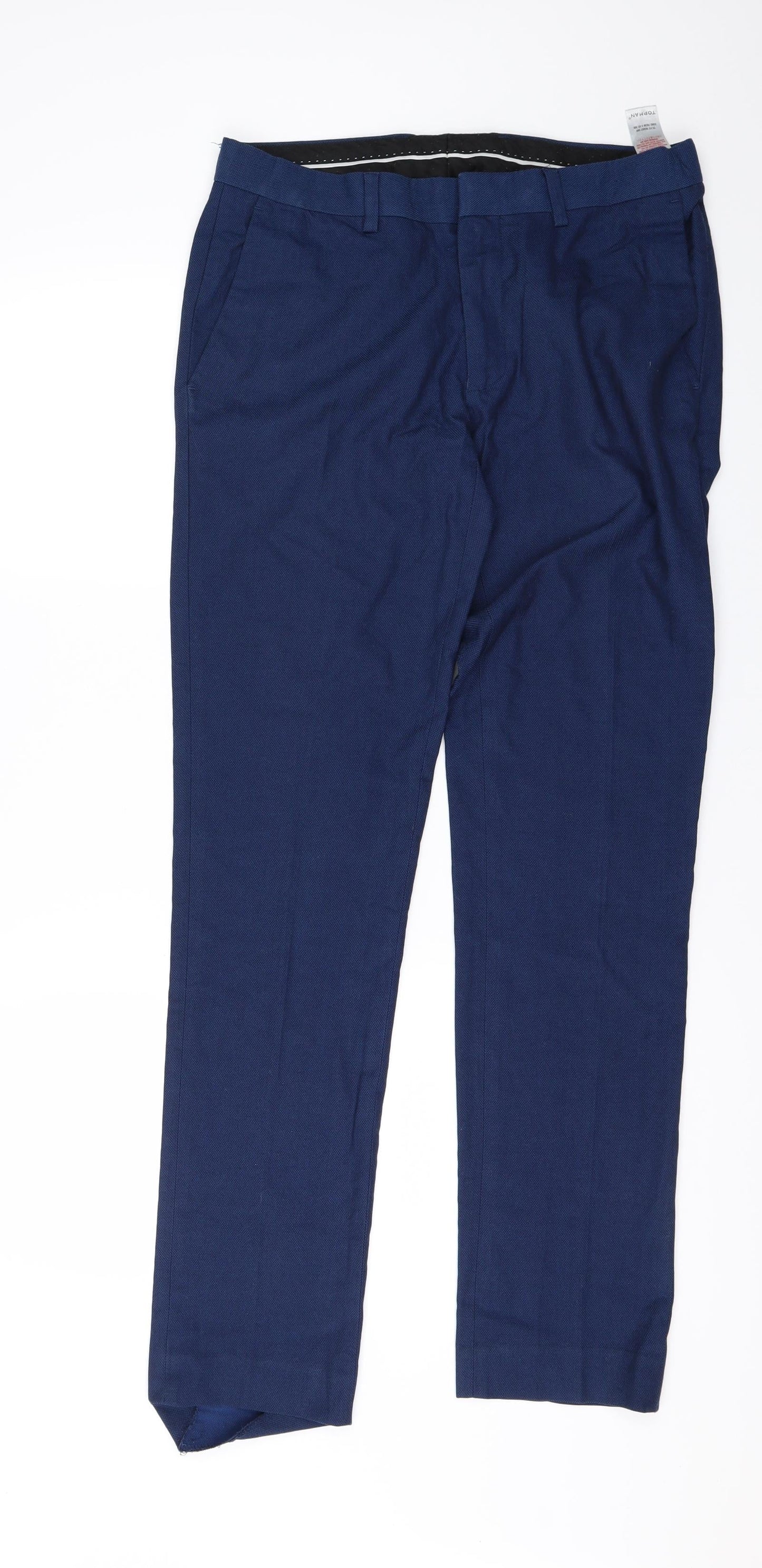 Mens UK Size 30 in Topman Regular Fit  Blue Trousers