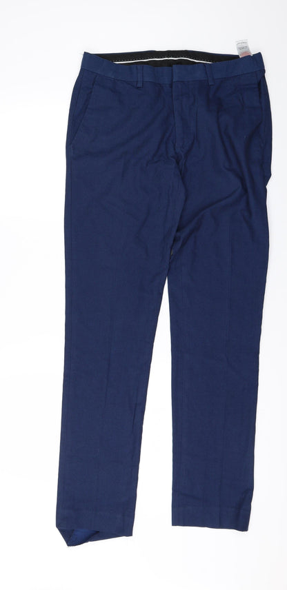 Mens UK Size 30 in Topman Regular Fit  Blue Trousers