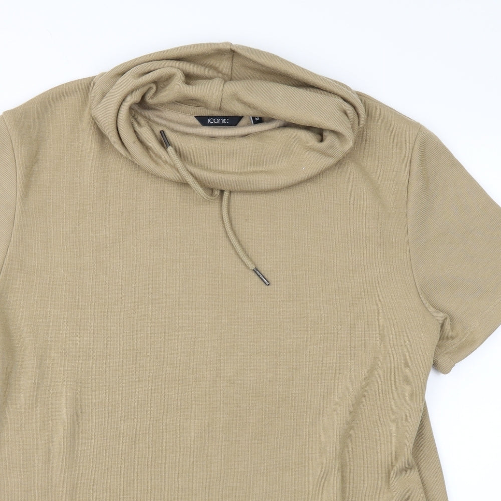 Iconic Womens Beige   Pullover Jumper Size M