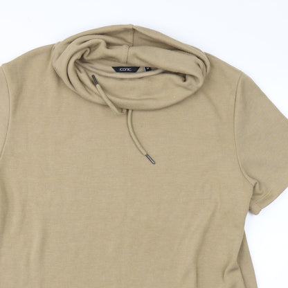 Iconic Womens Beige   Pullover Jumper Size M