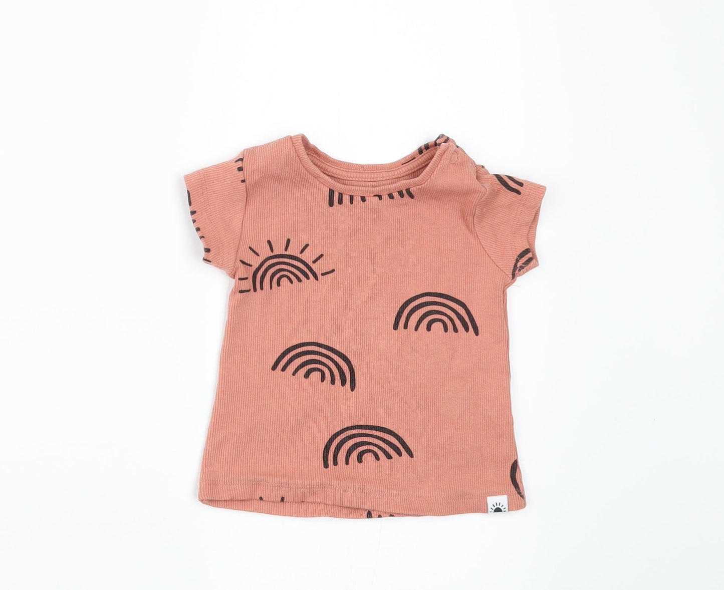 Primark Girls Orange   Basic T-Shirt Size 6-9 Months