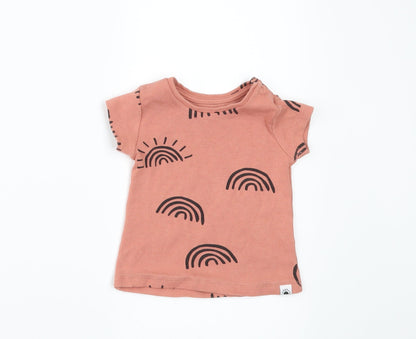 Primark Girls Orange   Basic T-Shirt Size 6-9 Months