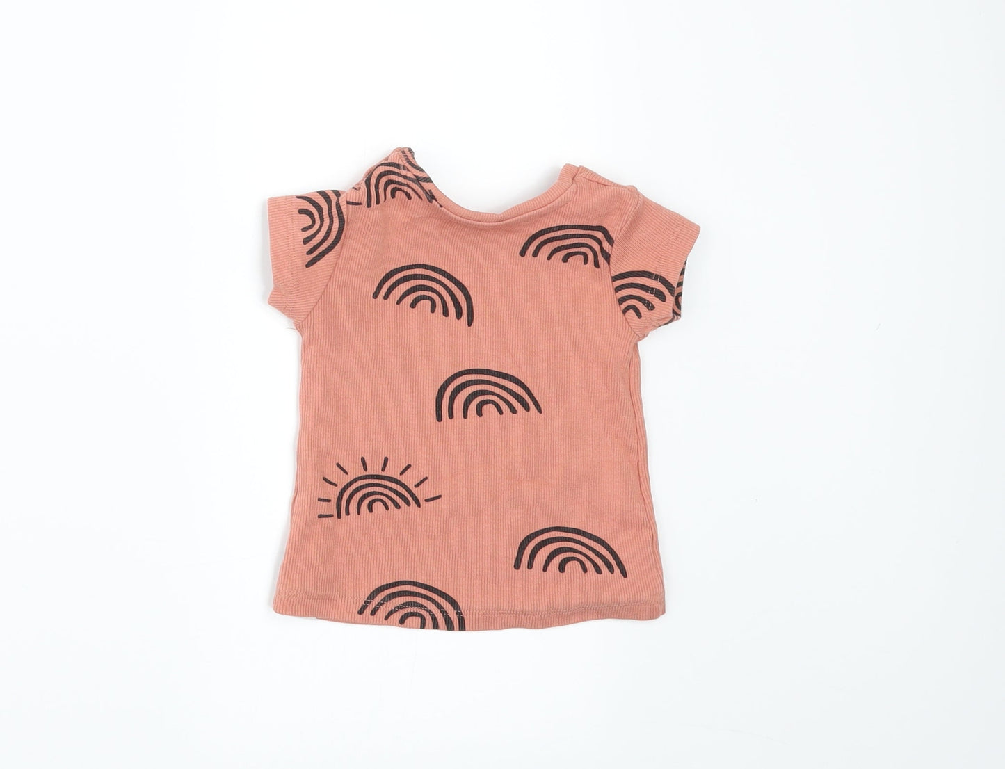 Primark Girls Orange   Basic T-Shirt Size 6-9 Months