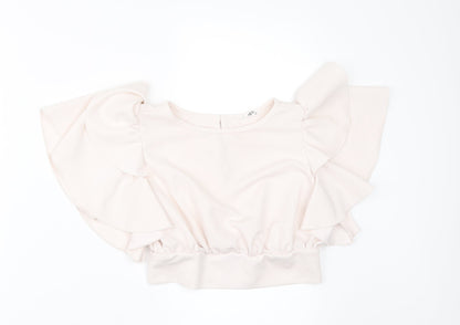 SheIn Girls Ivory   Cropped Blouse Size 10 Years