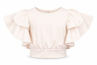 SHEIN Girls Ivory   Cropped Blouse Size 10 Years