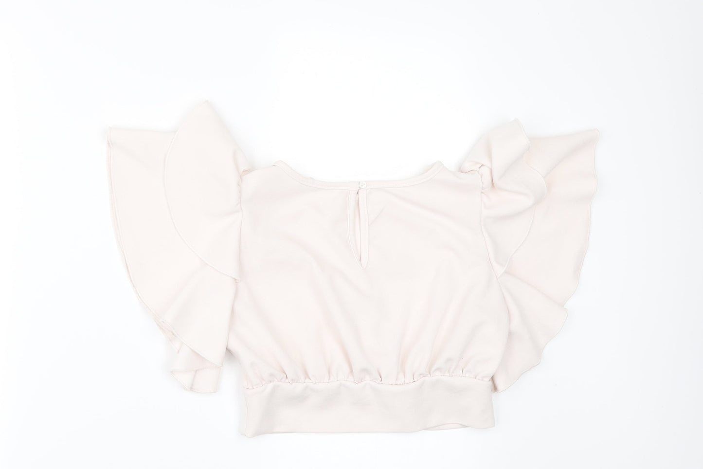 SheIn Girls Ivory   Cropped Blouse Size 10 Years