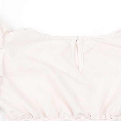 SheIn Girls Ivory   Cropped Blouse Size 10 Years