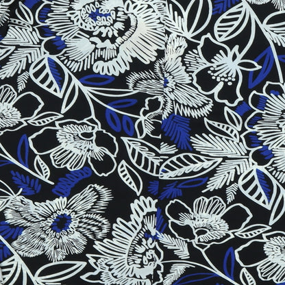 Papaya Womens Black Floral  Basic Blouse Size 14