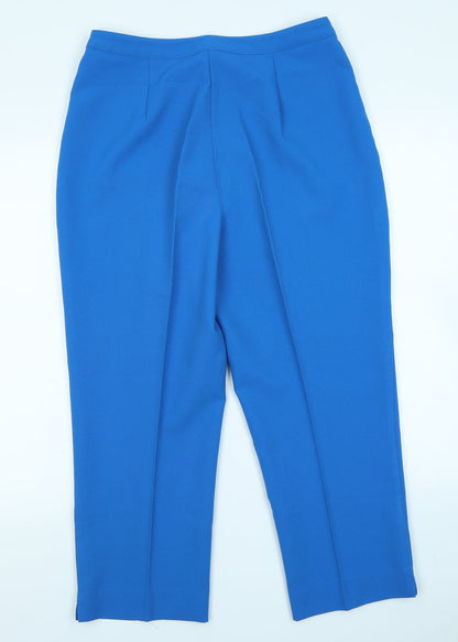 Womens UK Size 14 AMARANTO Regular Fit  Blue Trousers
