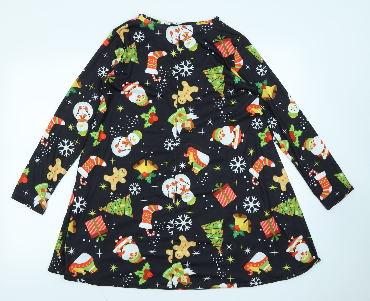 Ash Collection Womens Black Polka Dot  Fit & Flare  Size M  - Christmas dress