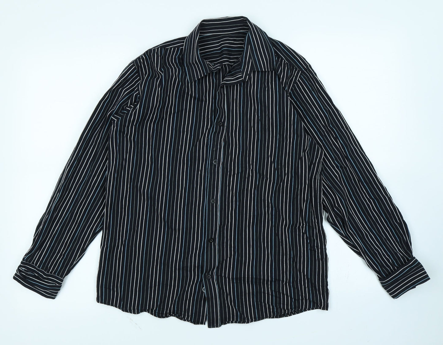 Matalan Boys Black Striped  Basic Button-Up Size 12-13 Years