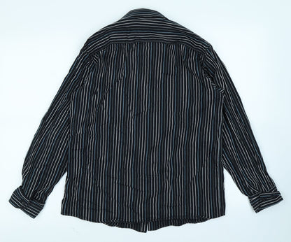 Matalan Boys Black Striped  Basic Button-Up Size 12-13 Years