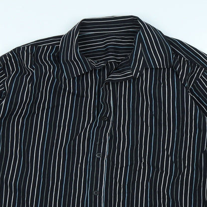 Matalan Boys Black Striped  Basic Button-Up Size 12-13 Years