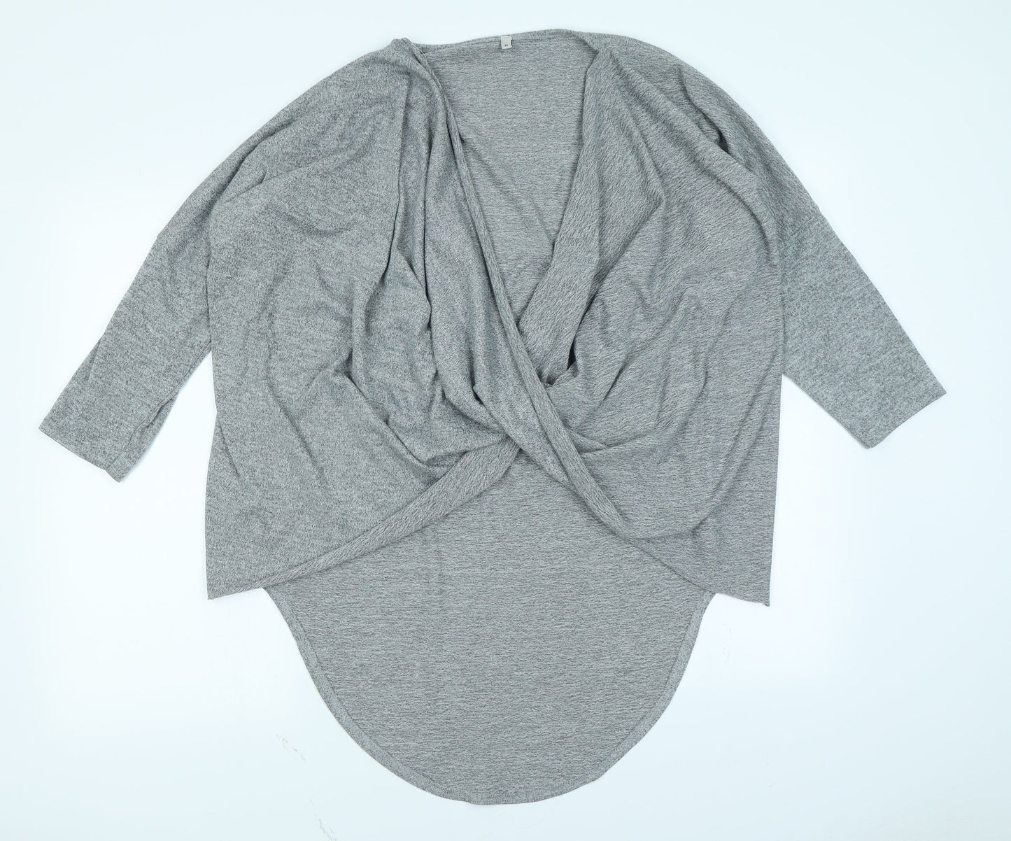Womens UK Size 14 Preworn Grey Basic T-Shirt
