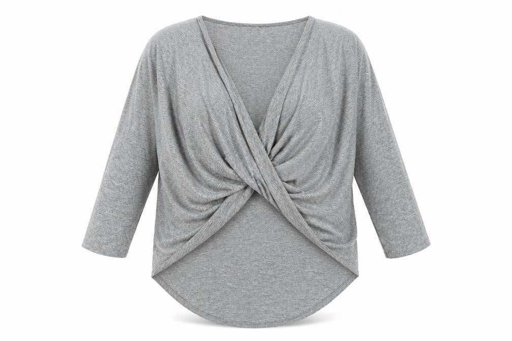 Womens UK Size 14 Preworn Grey Basic T-Shirt