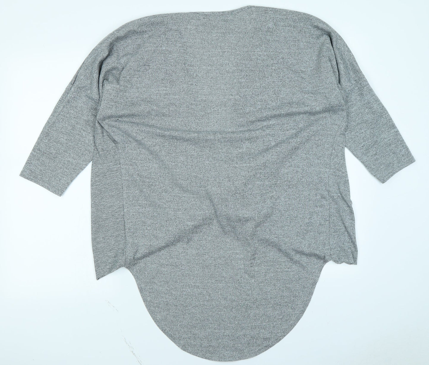 Womens UK Size 14 Preworn Grey Basic T-Shirt