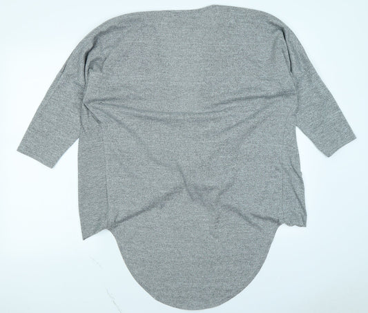 Womens UK Size 14 Preworn Grey Basic T-Shirt