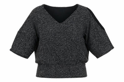 Womens UK Size 12 Roman Black Basic T-Shirt