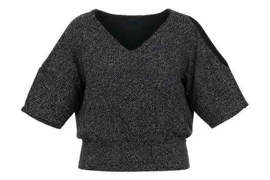Womens UK Size 12 Roman Black Basic T-Shirt