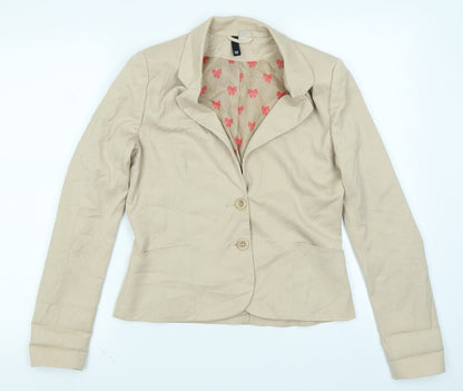 Divided Womens Beige   Jacket Blazer Size 12