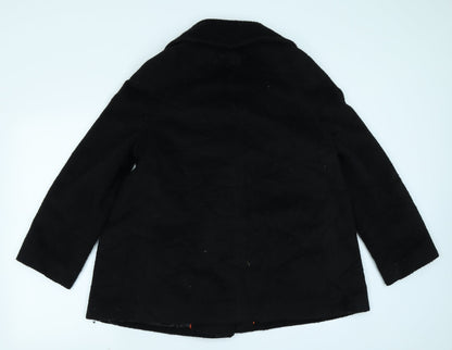M&S Collection Womens Black   Overcoat Coat Size 14