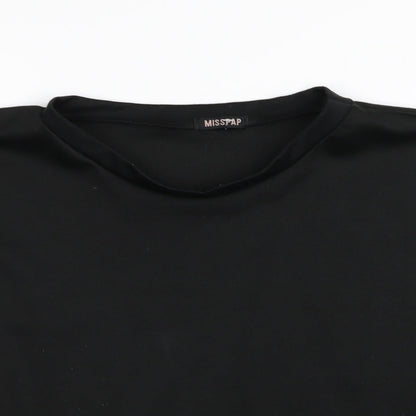 Womens UK Size L Misspap Black Basic T-Shirt