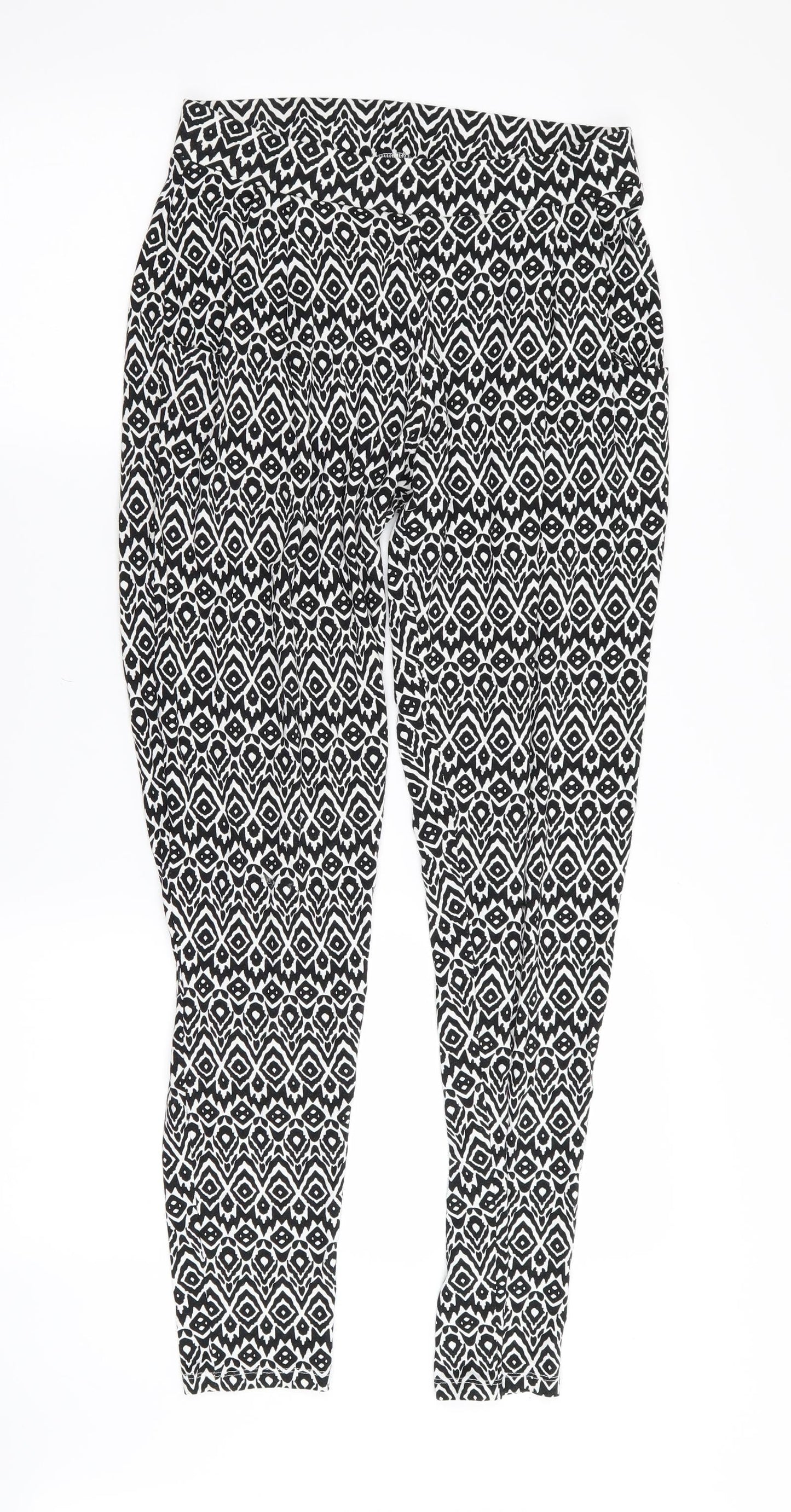 Womens UK Size 8 F&F Regular Fit Jogger Multicoloured Trousers