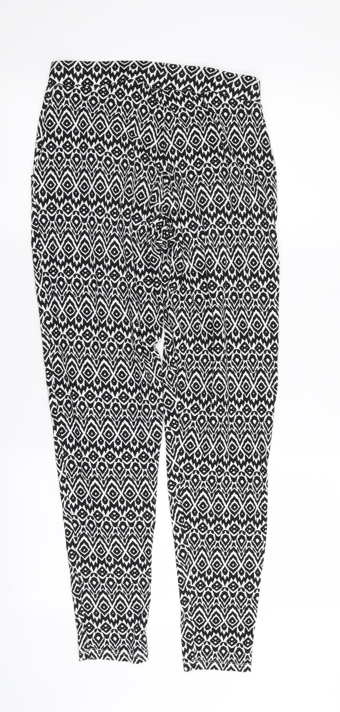 Womens UK Size 8 F&F Regular Fit Jogger Multicoloured Trousers