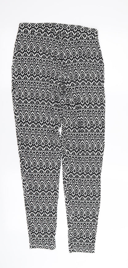 Womens UK Size 8 F&F Regular Fit Jogger Multicoloured Trousers