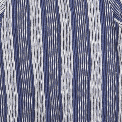 W5 Womens Blue Striped  Basic T-Shirt Size M