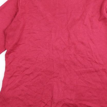 Per Una Womens Pink   Basic T-Shirt Size 10