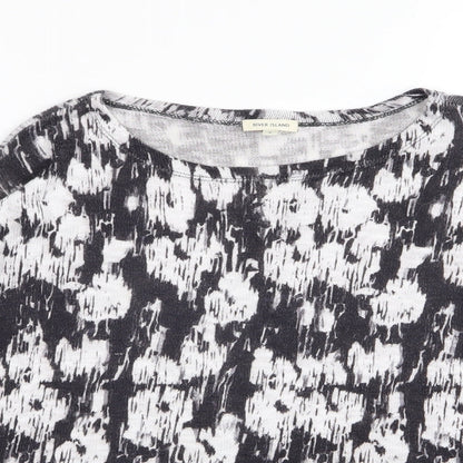 Womens UK Size 6 River Island Multicoloured Basic T-Shirt