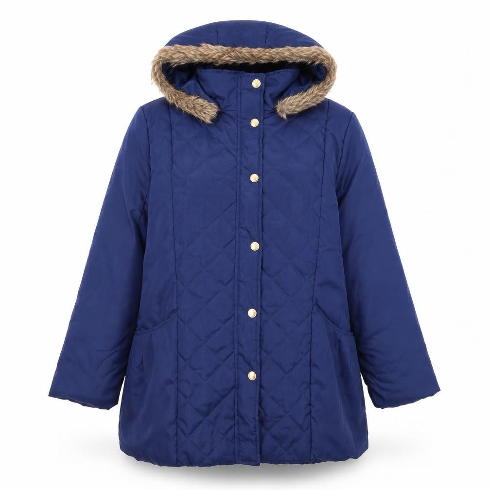 Womens UK Size M Anne De Lancay Blue Parka Coat