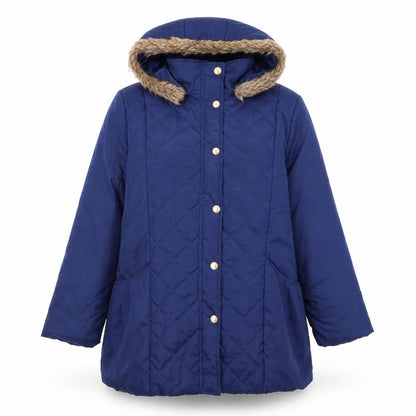 Womens UK Size M Anne De Lancay Blue Parka Coat
