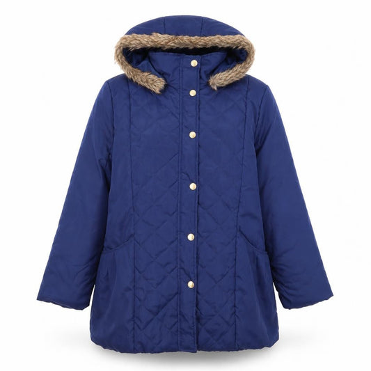 Womens UK Size M Anne De Lancay Blue Parka Coat