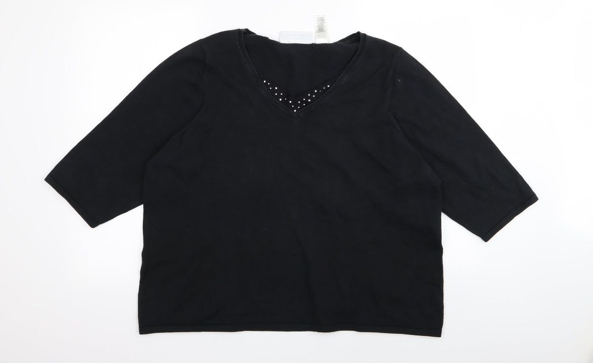 First Issue Womens Black   Basic T-Shirt Size M