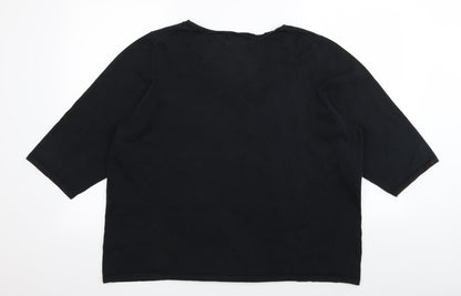 First Issue Womens Black   Basic T-Shirt Size M