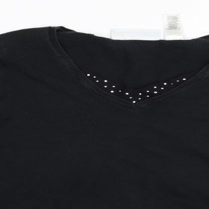 First Issue Womens Black   Basic T-Shirt Size M