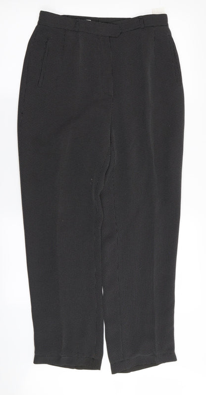 Womens UK Size 12 Preworn Regular Fit  Black Trousers