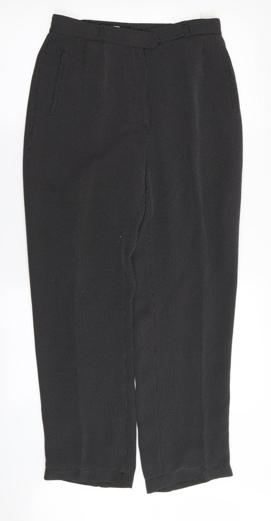 Womens UK Size 12 Preworn Regular Fit  Black Trousers