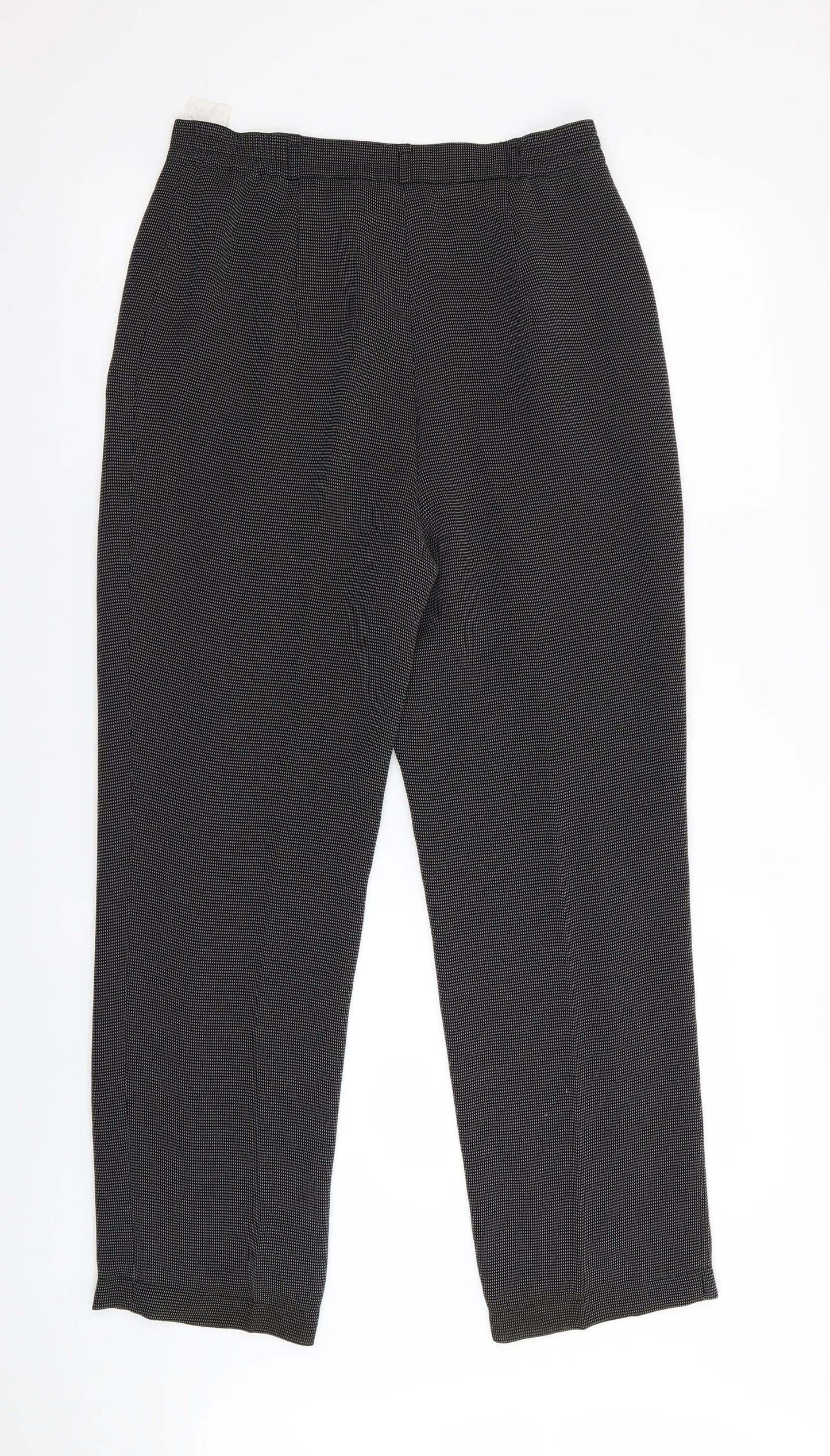 Womens UK Size 12 Preworn Regular Fit  Black Trousers