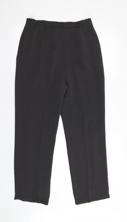 Womens UK Size 12 Preworn Regular Fit  Black Trousers