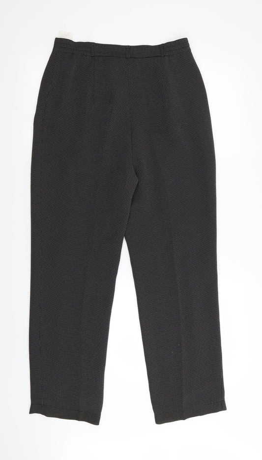Womens UK Size 12 Preworn Regular Fit  Black Trousers