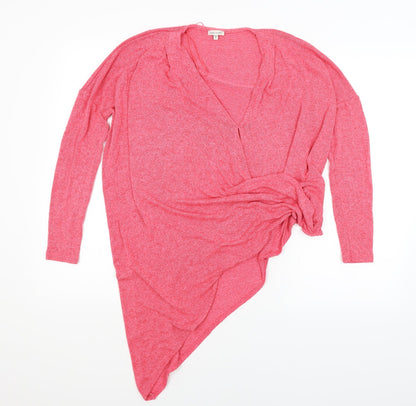 Womens UK Size 6 River Island Pink Basic T-Shirt