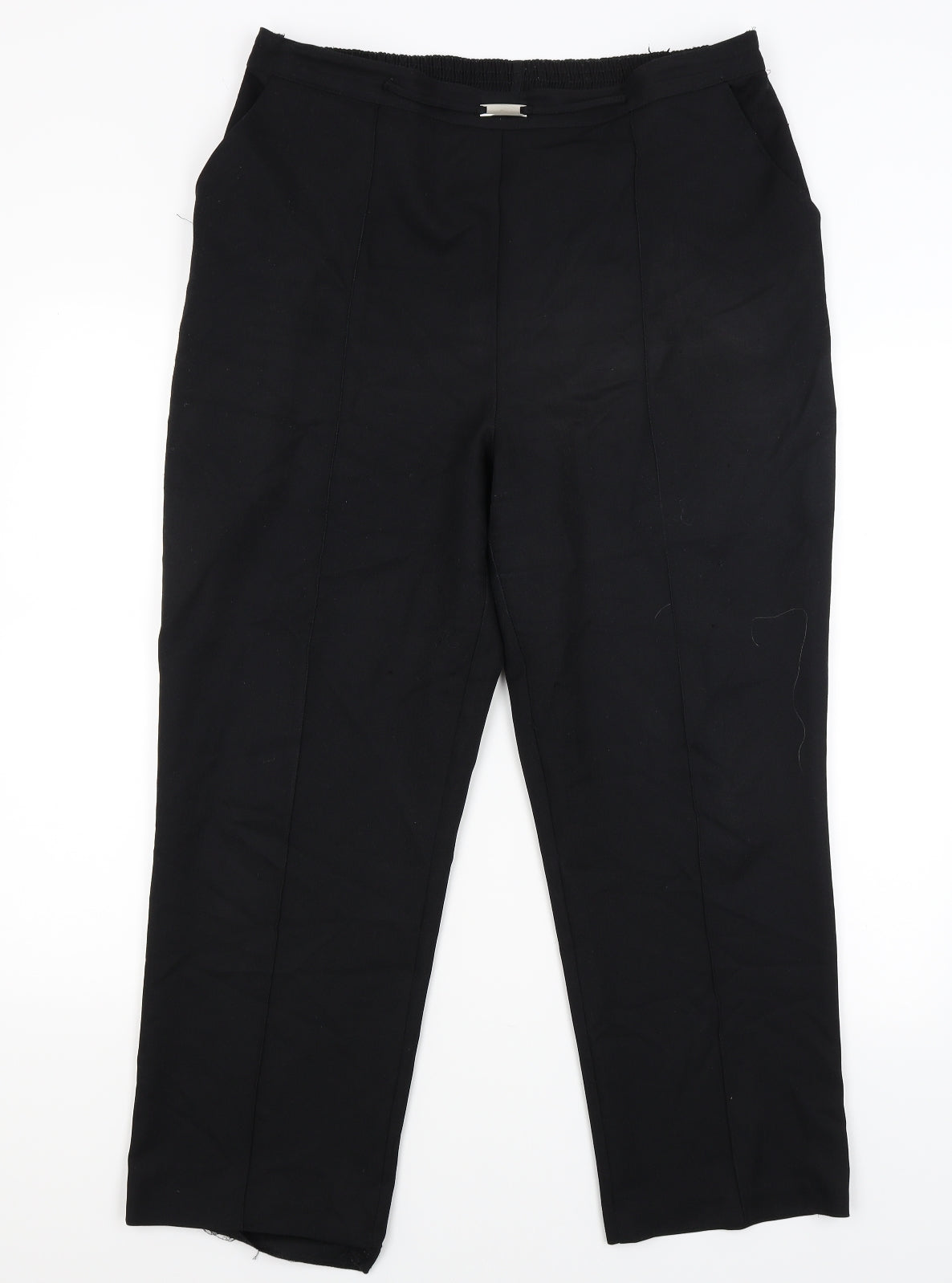 Womens UK Size 16 Papaya Regular Fit Dress Pants Black Trousers
