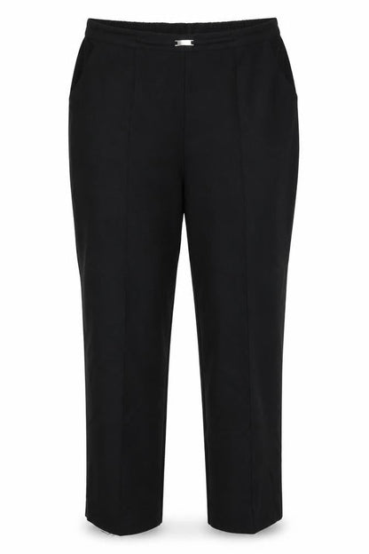 Womens UK Size 16 Papaya Regular Fit Dress Pants Black Trousers